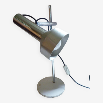 Desk lamp from the 1970s stainless steel and brushed aluminum
