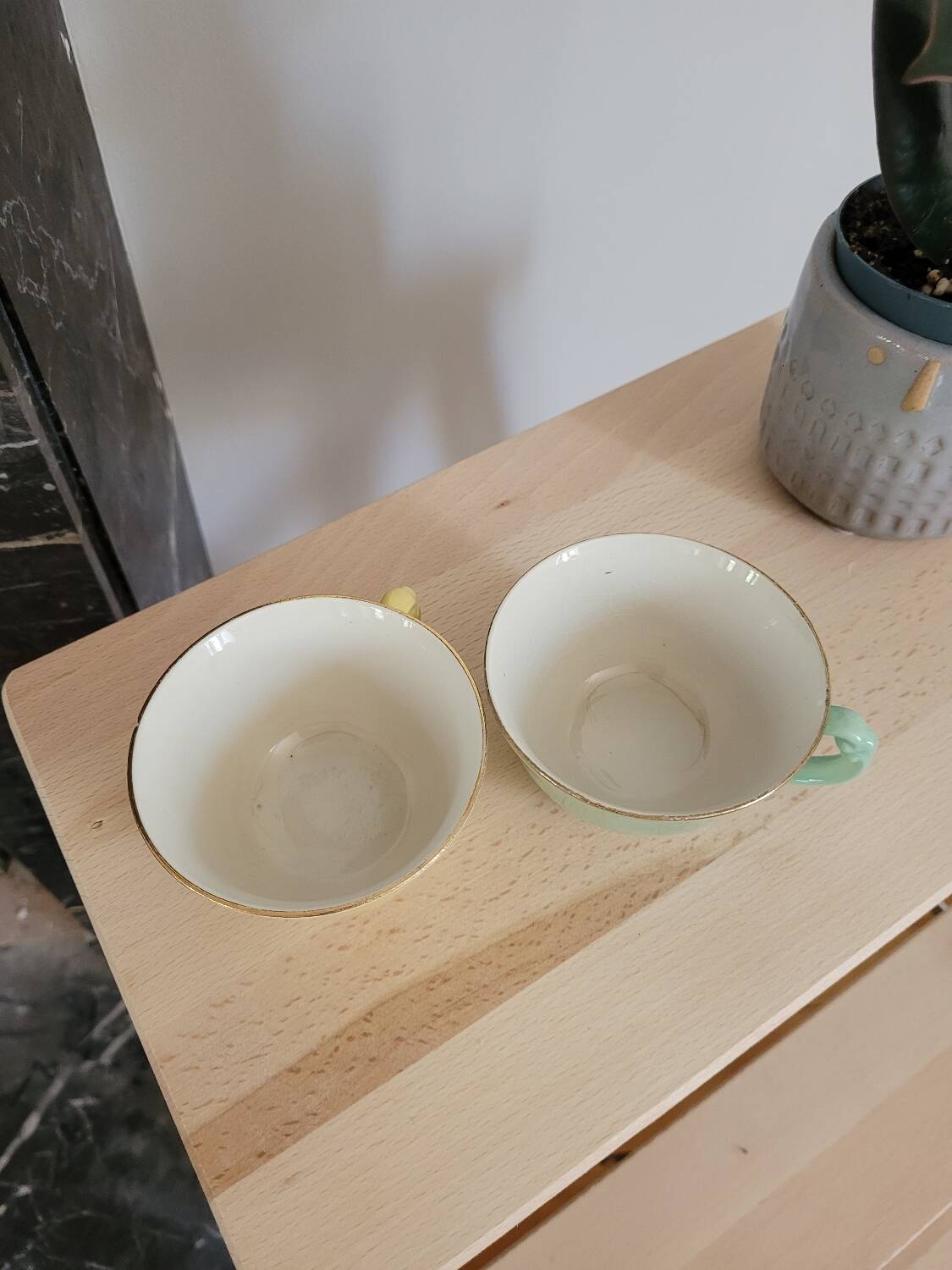 Set of 2 Faïences d'Orchies coffee cups