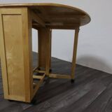 Scandinavian Folding Table and Chairs, 1980s, Set of 2