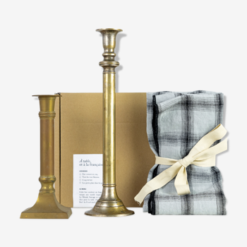 2 candle holders and 2 tea towels — All fire all flame #70