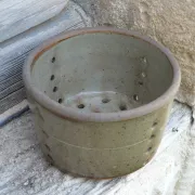 Old stoneware cheese drainer