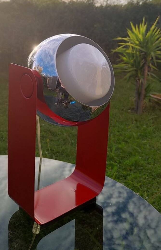 Massive vintage eyes ball lamp