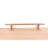 Vintage wooden bench brown
