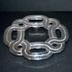 LANCEL silver-plated metal trivet with "Lancel Paris" label, vintage 1970s