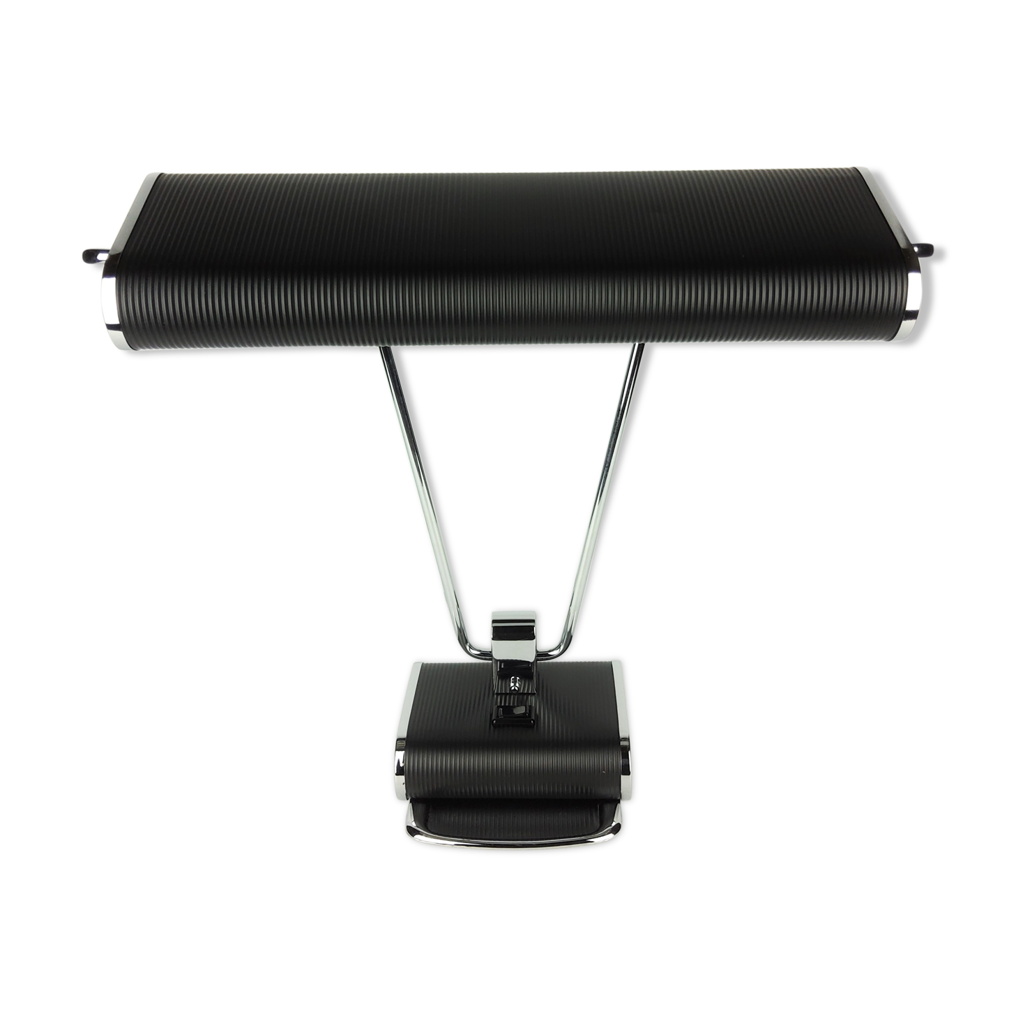 Lampe de bureau N71 Jumo noir et chrome 1950