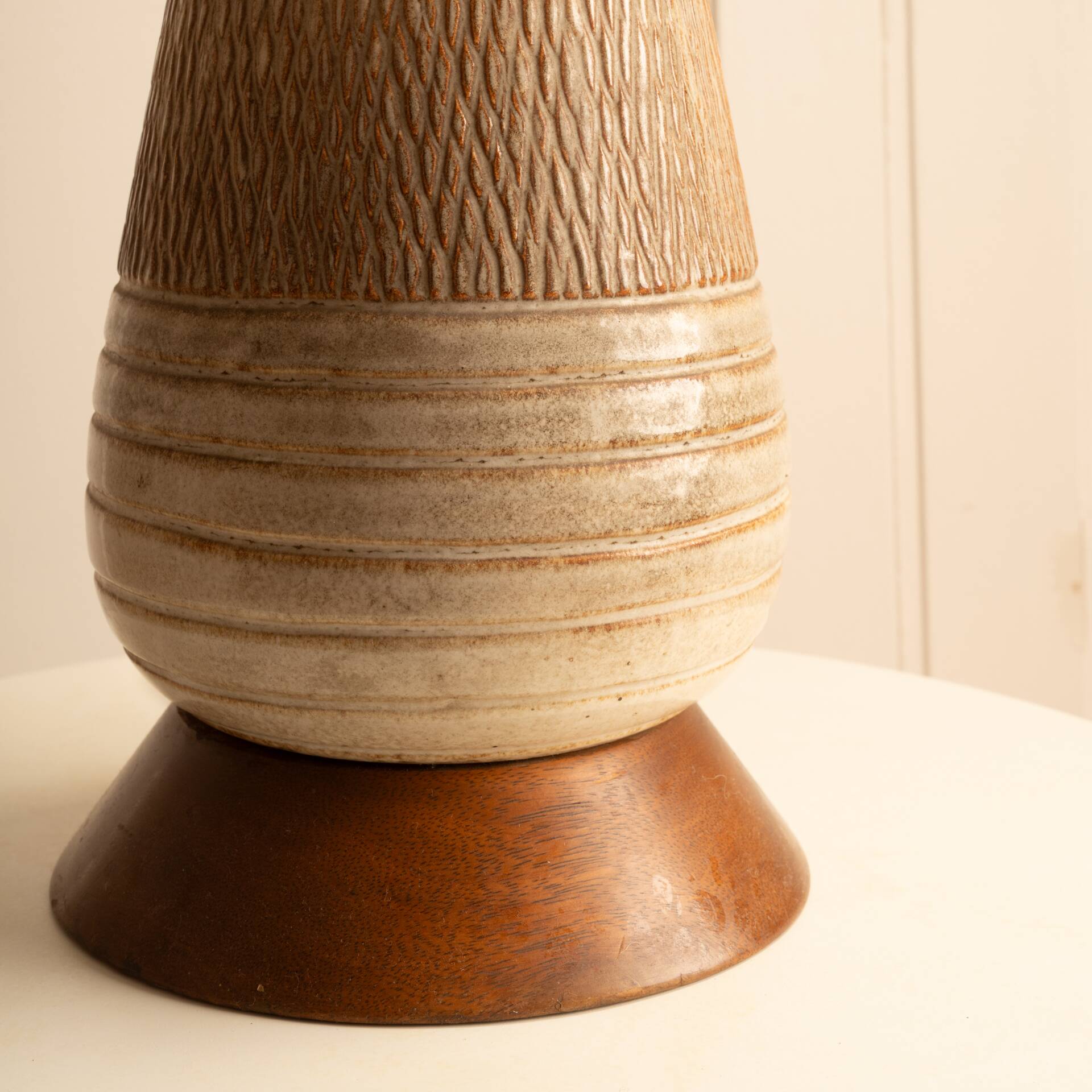 Grande lampe danoise en céramqiue - mid century