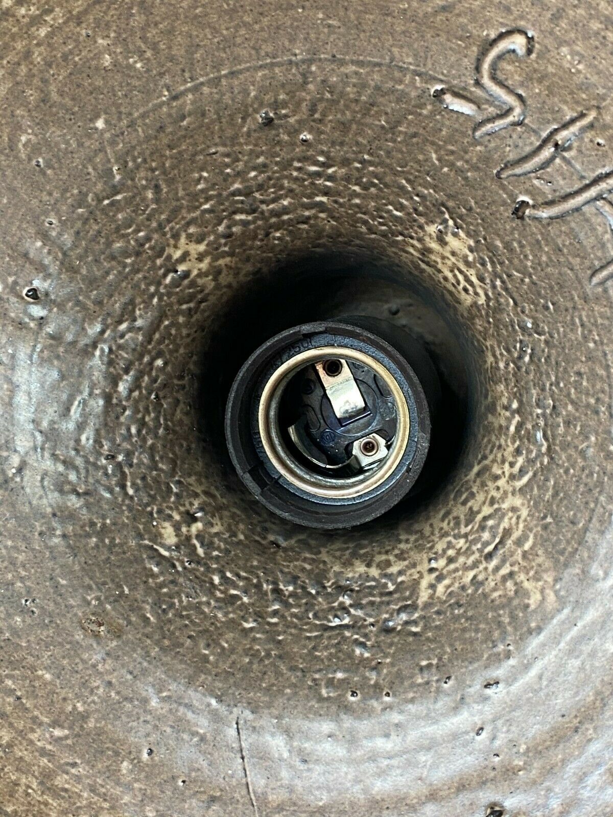 Danish ceramic pendant light from the 60s