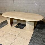 Travertine coffee table