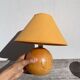 Table lamp in turned wood, ball 1990