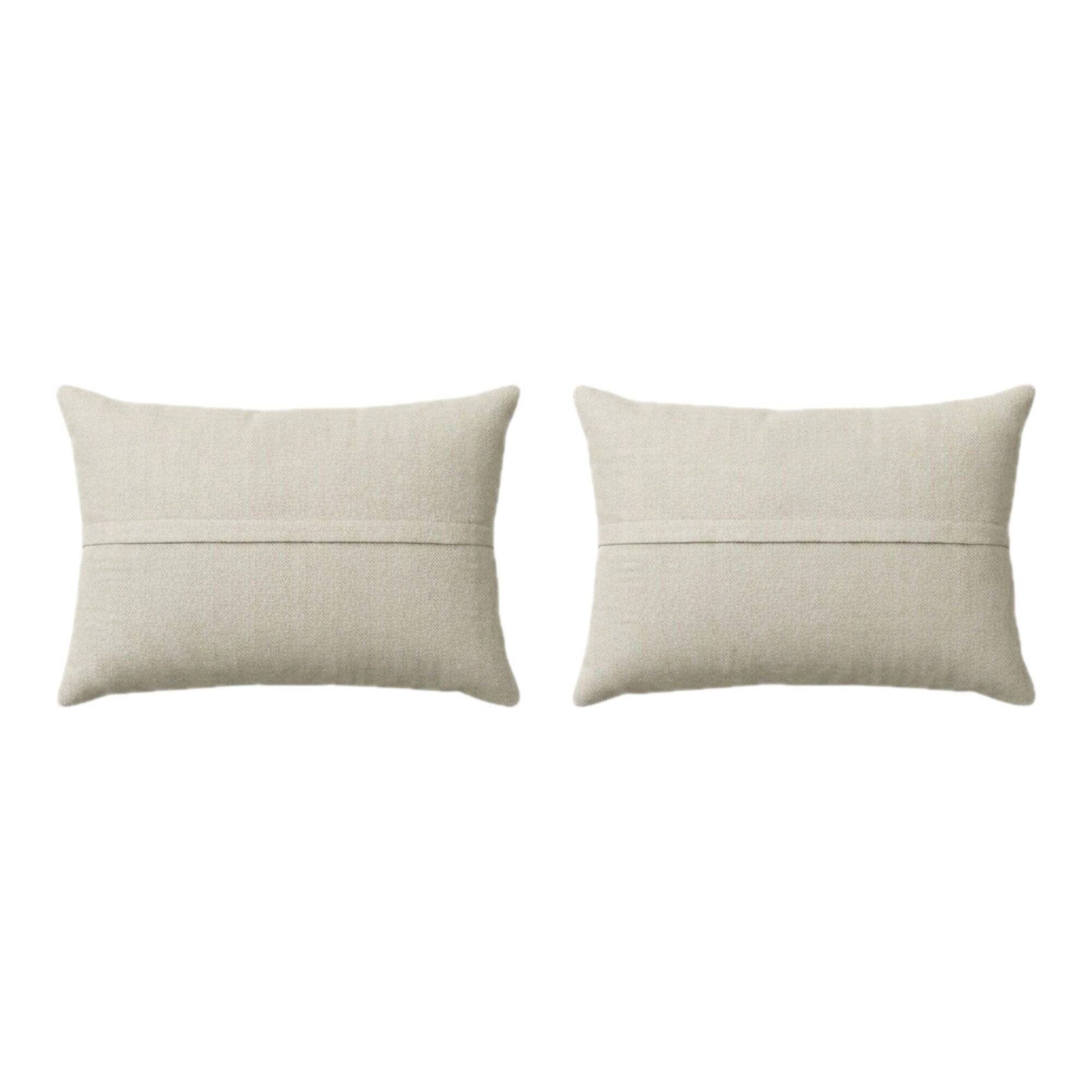 Lot de 2 housses de coussin brodées vintage 54x74 cm