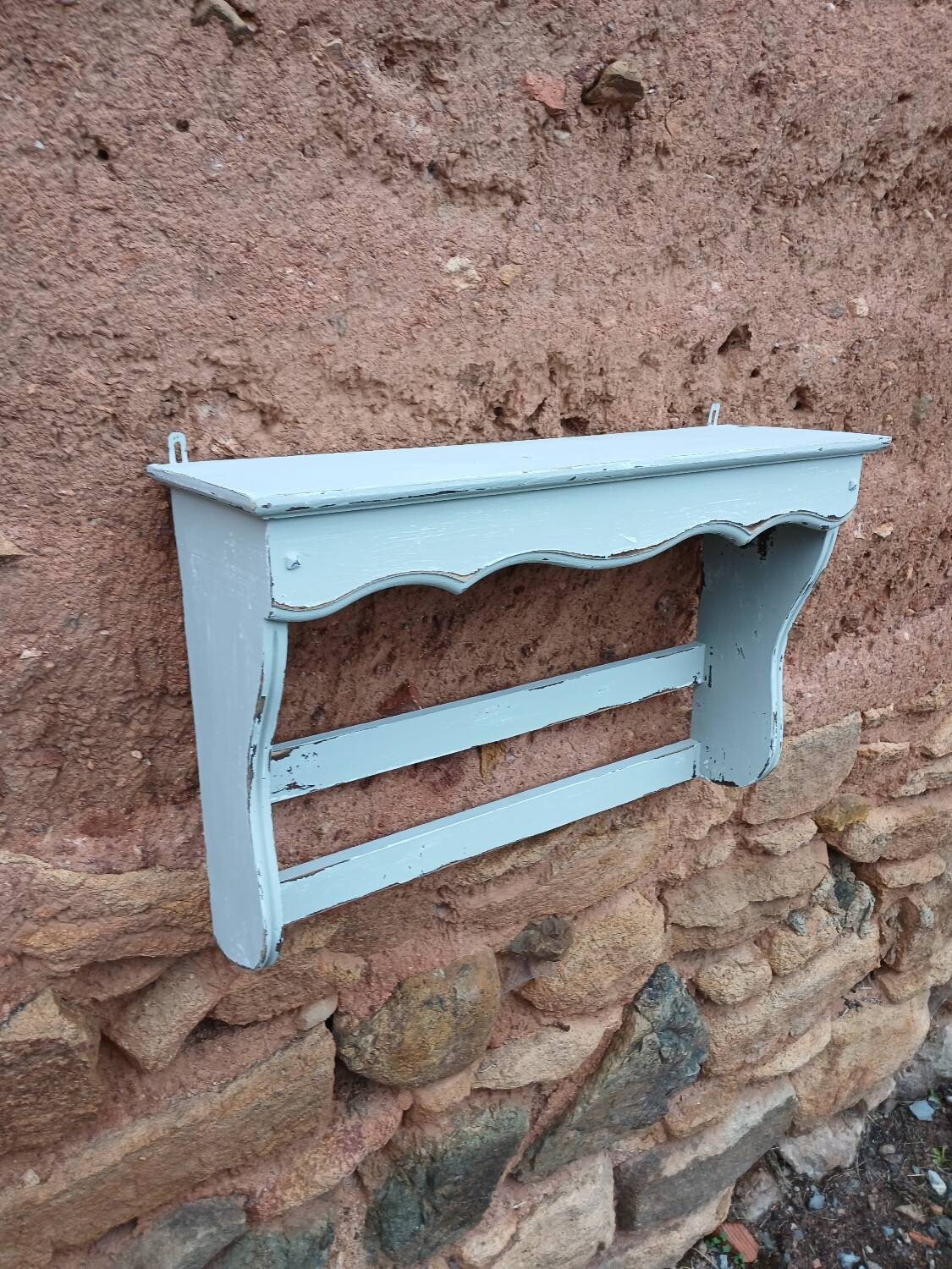 Étagère murale ancienne en bois