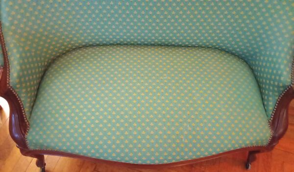 Ancienne banquette et ses deux chaises ancien salon  style Louis XV