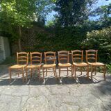 Set of 6 straw chairs