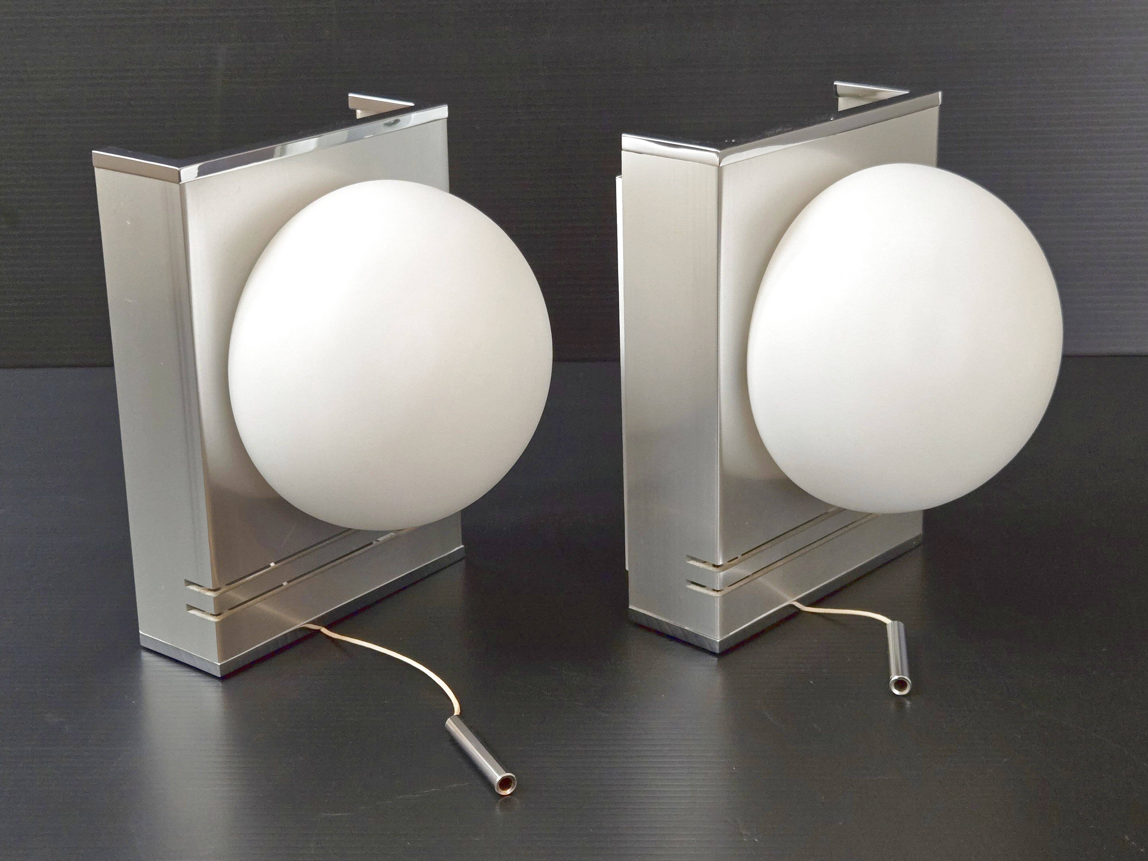 Pair of vintage 1970 wall lights