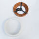 1970s Scandinavian modern White glass plafond, Hustadt Leuchten, Germany