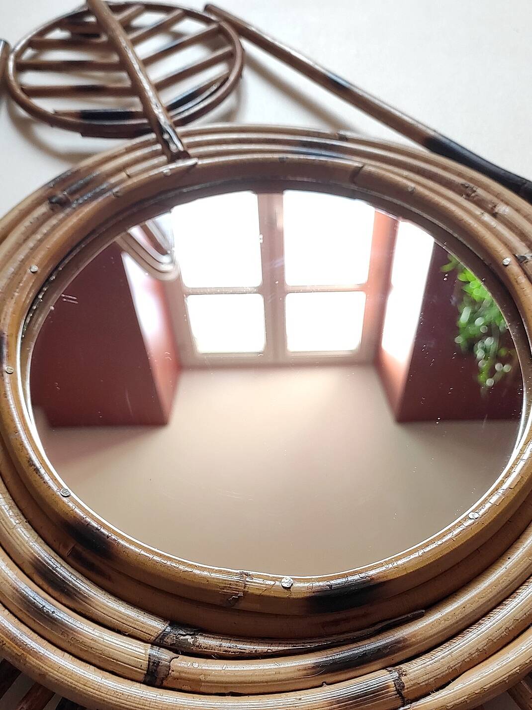 Miroir demi soleil roseaux
