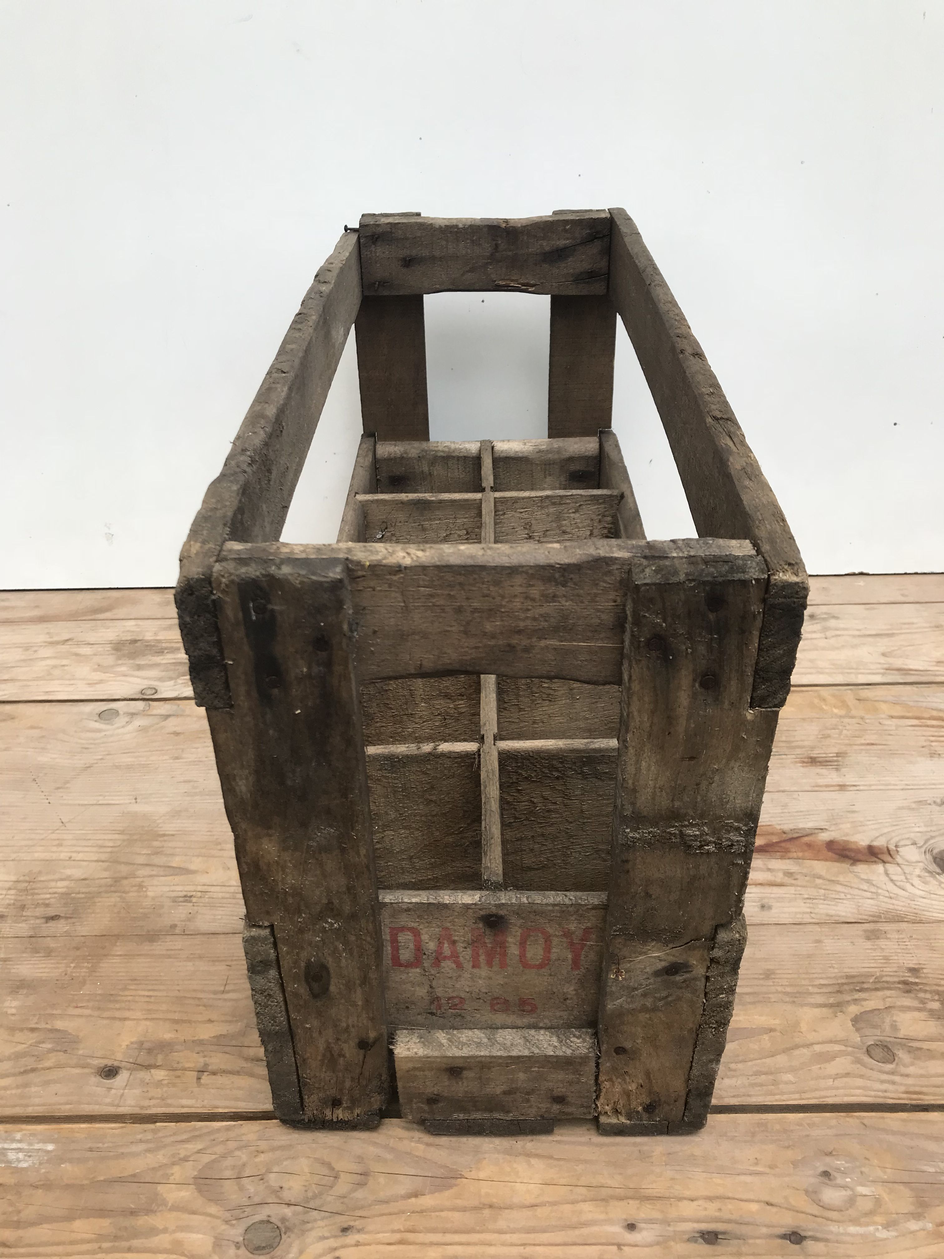 Old bottles rack in wood material