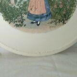 Pie dish in faience of sarreguemines model obernai
