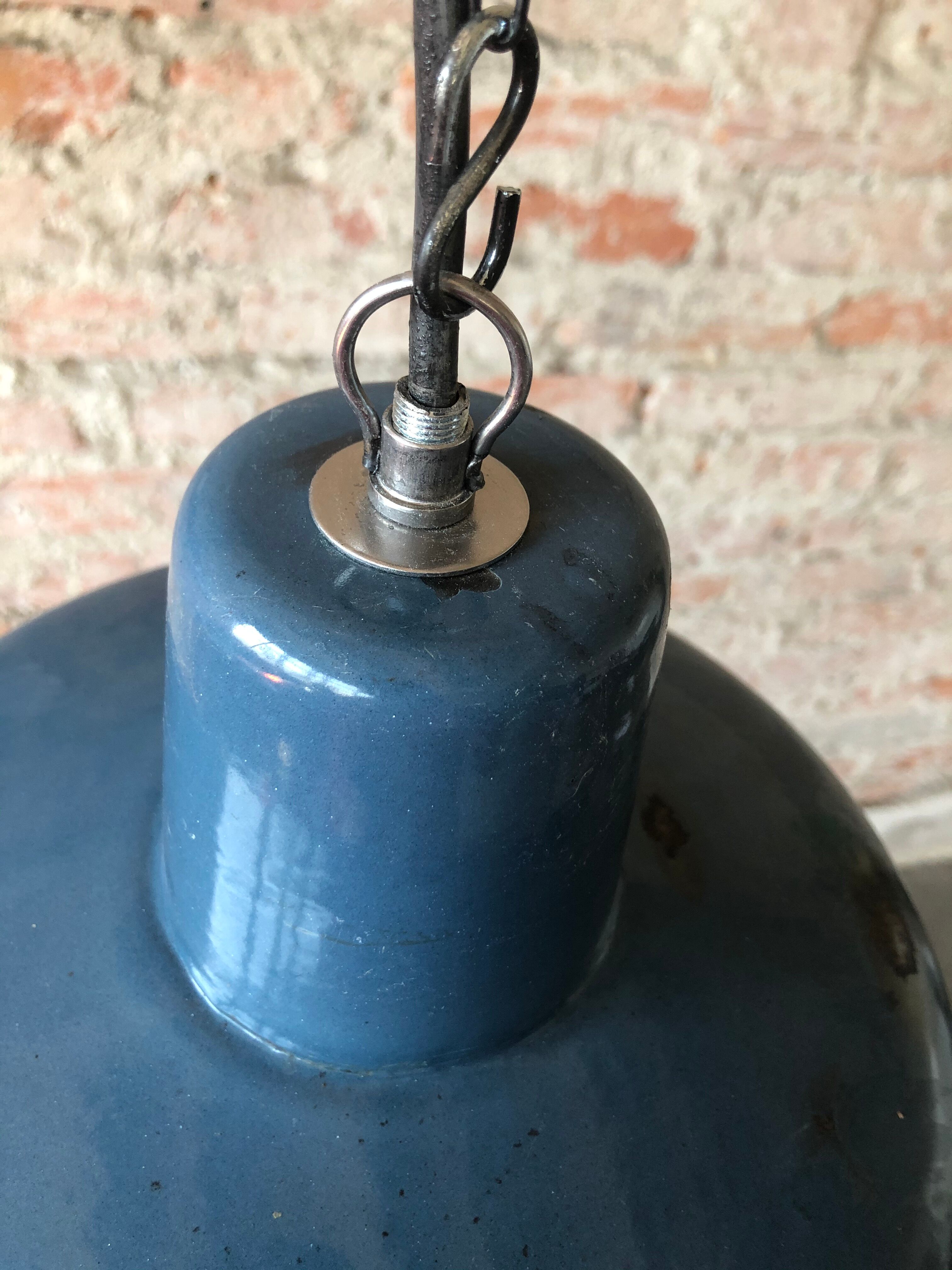 Vintage industrial factory ceiling lamp from Wikasy A23, 1960s