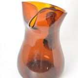 Amber carafe in blown glass
