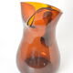 Carafe ambrée en verre soufflé