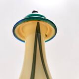 Beige Encased and Hand-blown Glass Decanter Bottle, Italy