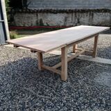 Solid oak farmhouse table with extensions