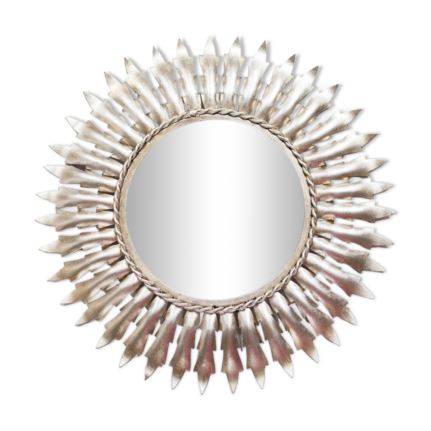 Silver Spanish sun mirror circa 1960 (44 cm)