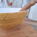 Mustard yellow salad bowl