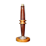 Art deco lamp foot wood copper stylized flowers 1925 design 52cm