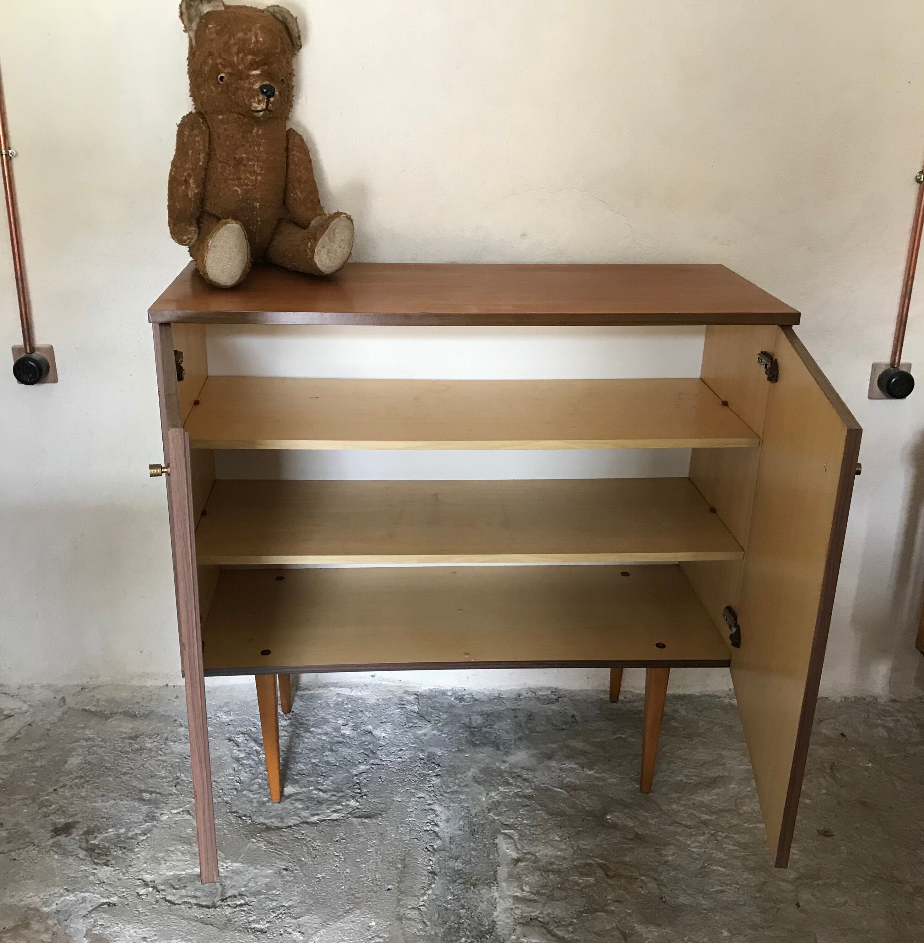 Two-door vintage free-standing buffet