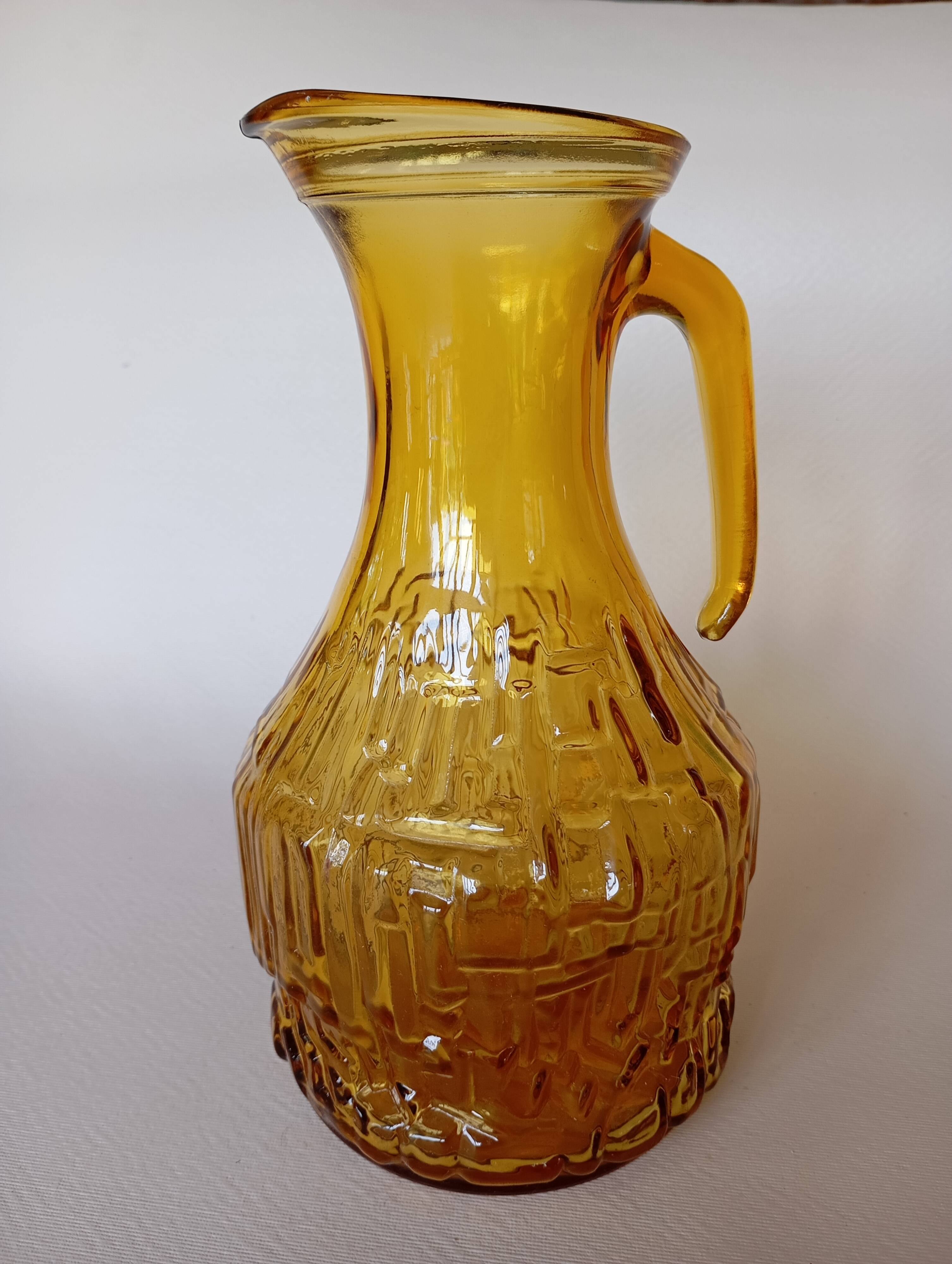 Vintage Bormioli Italian glass carafe from the 70s