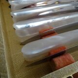 12 knives style Art Deco stainless steel in case