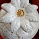 Ice bucket - pineapple - white lacquered cork - animal plant decoration