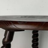 French modernist wood turned bobbin side sable in the manner of Charles Dud