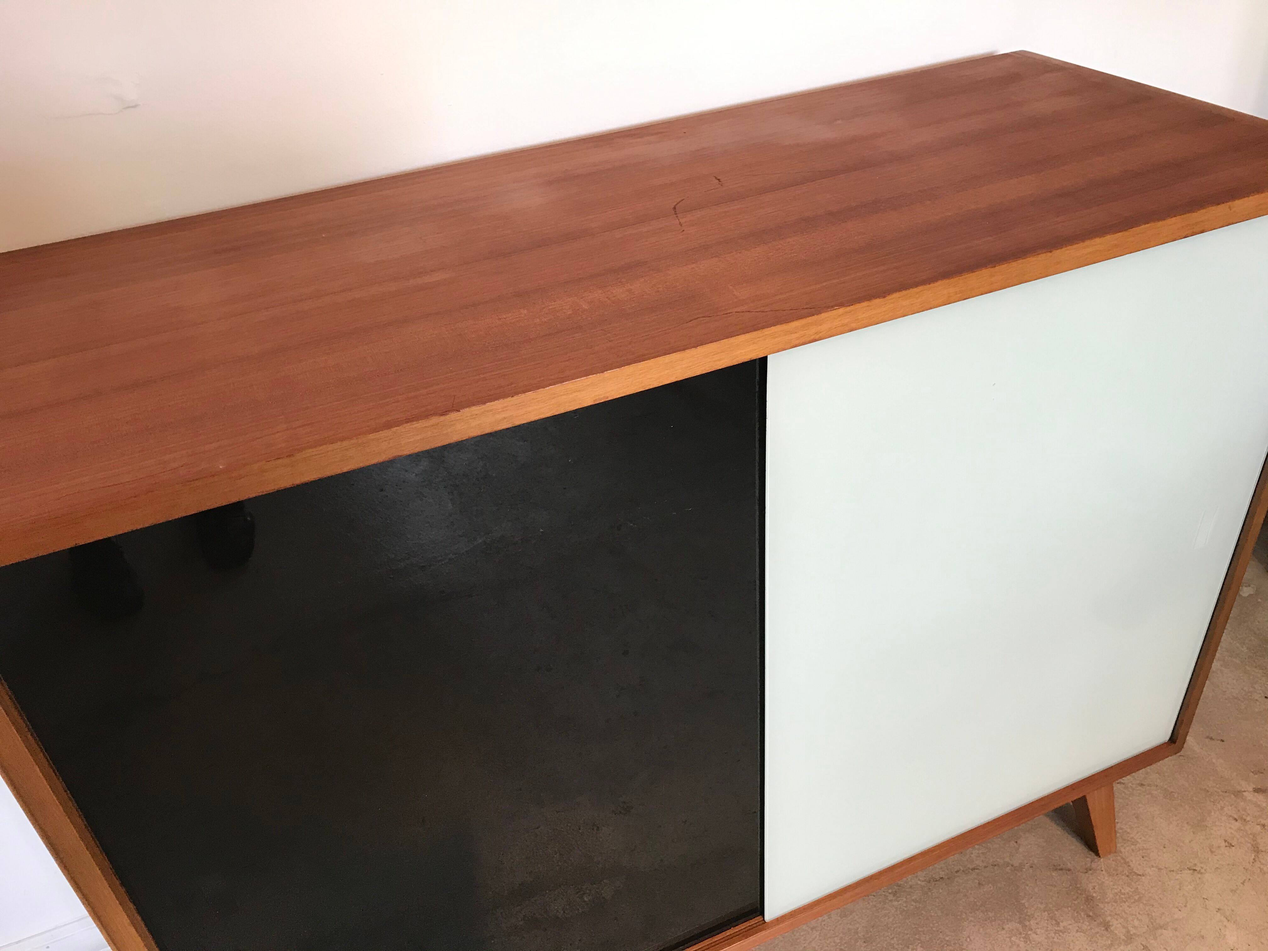 Buffet showcase vintage feet compass sliding doors