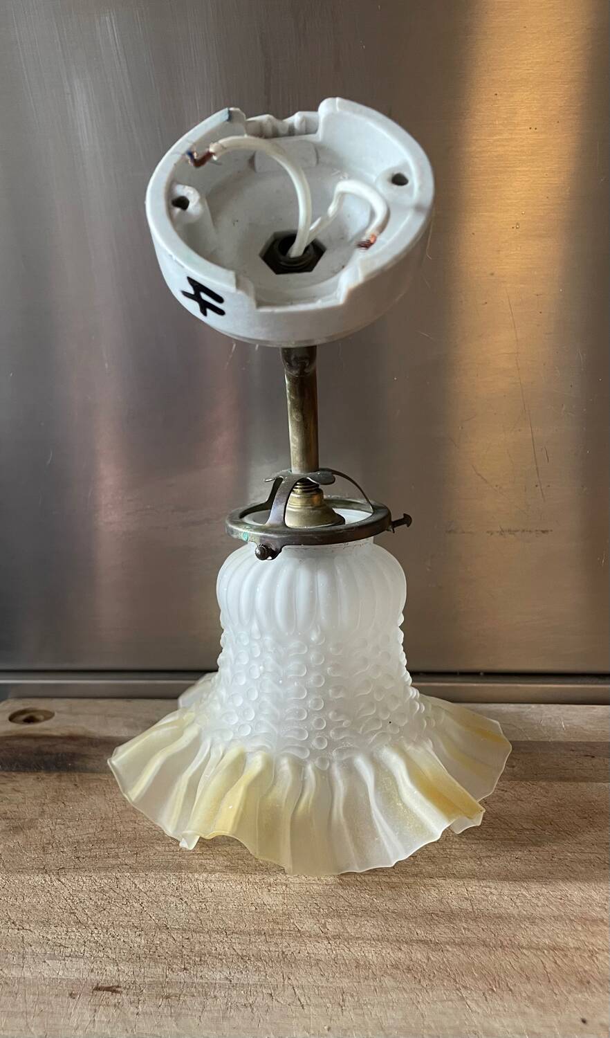 Applique laiton et opaline