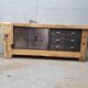 Industrial established furniture two metal doors and 6 wooden drawers