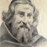 Old drawing: Portrait of an old man