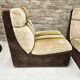 Paire de chauffeuses velours 1970