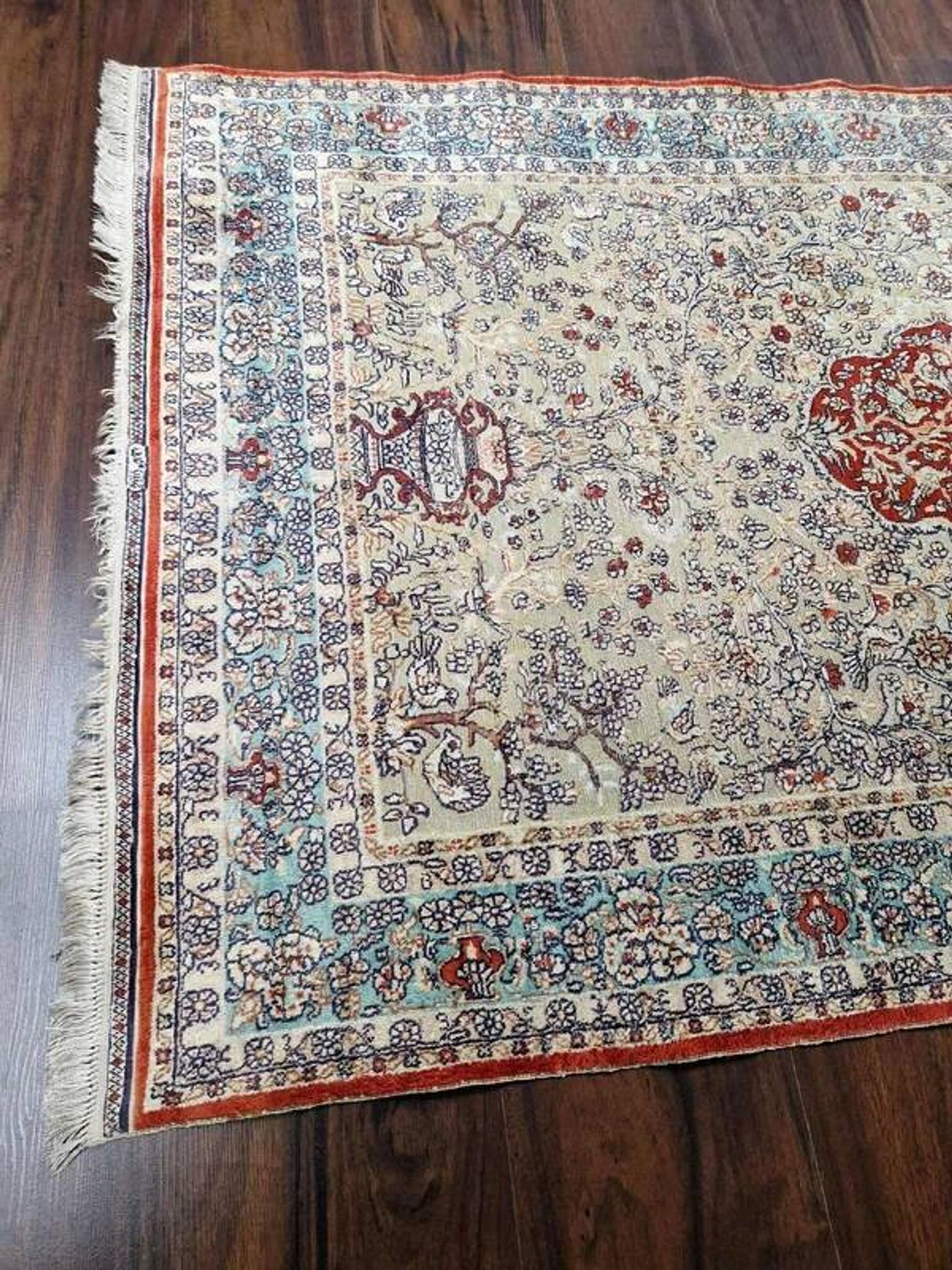 Tapis ancien en soie, Pékin 1930
