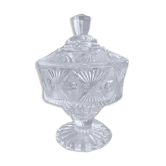 Engraved glass candy box