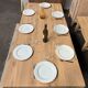 Solid oak farmhouse table
