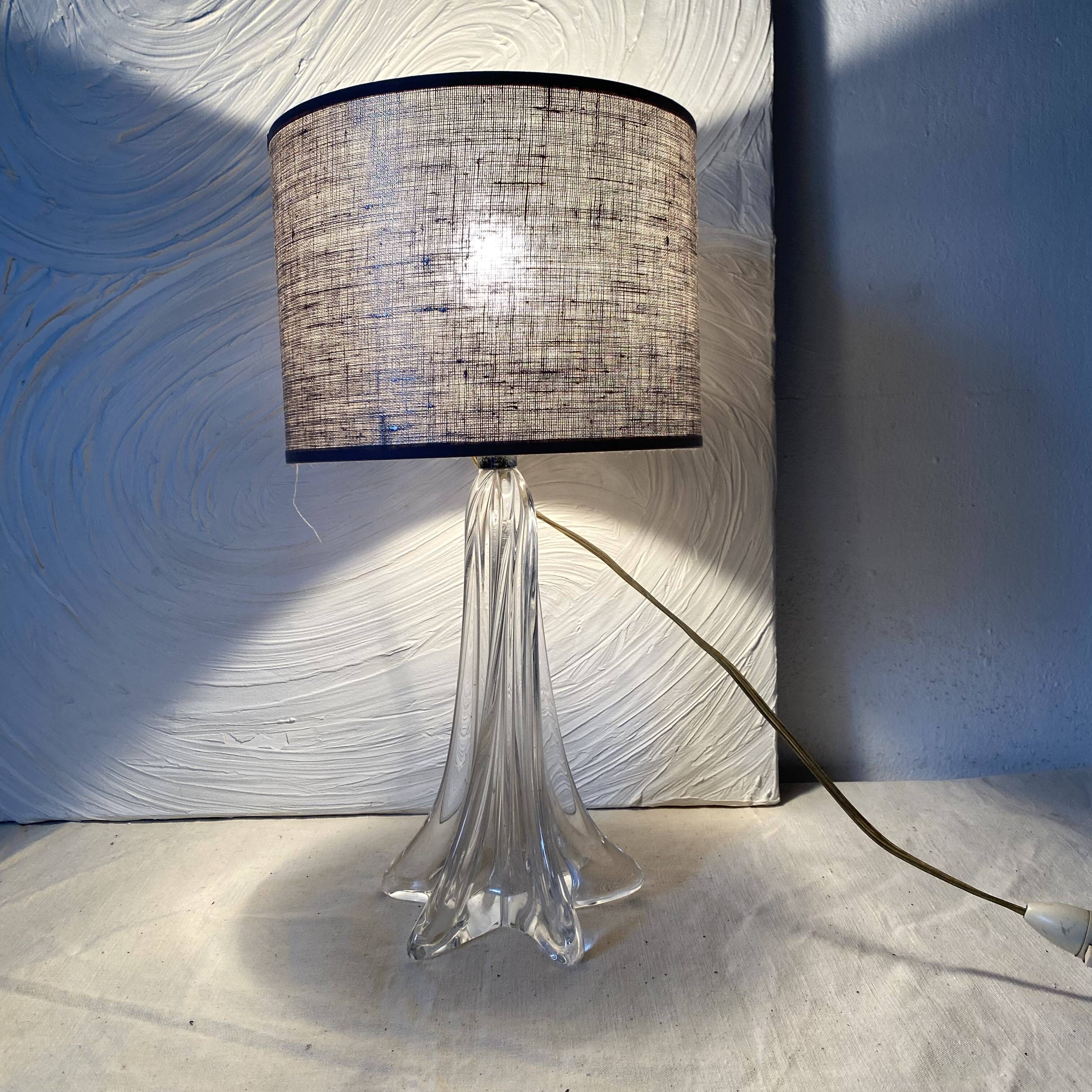 Crystal lamp in Daum style, 1960s.