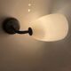 Black and white  Opaline Glass Sconces Set of 2