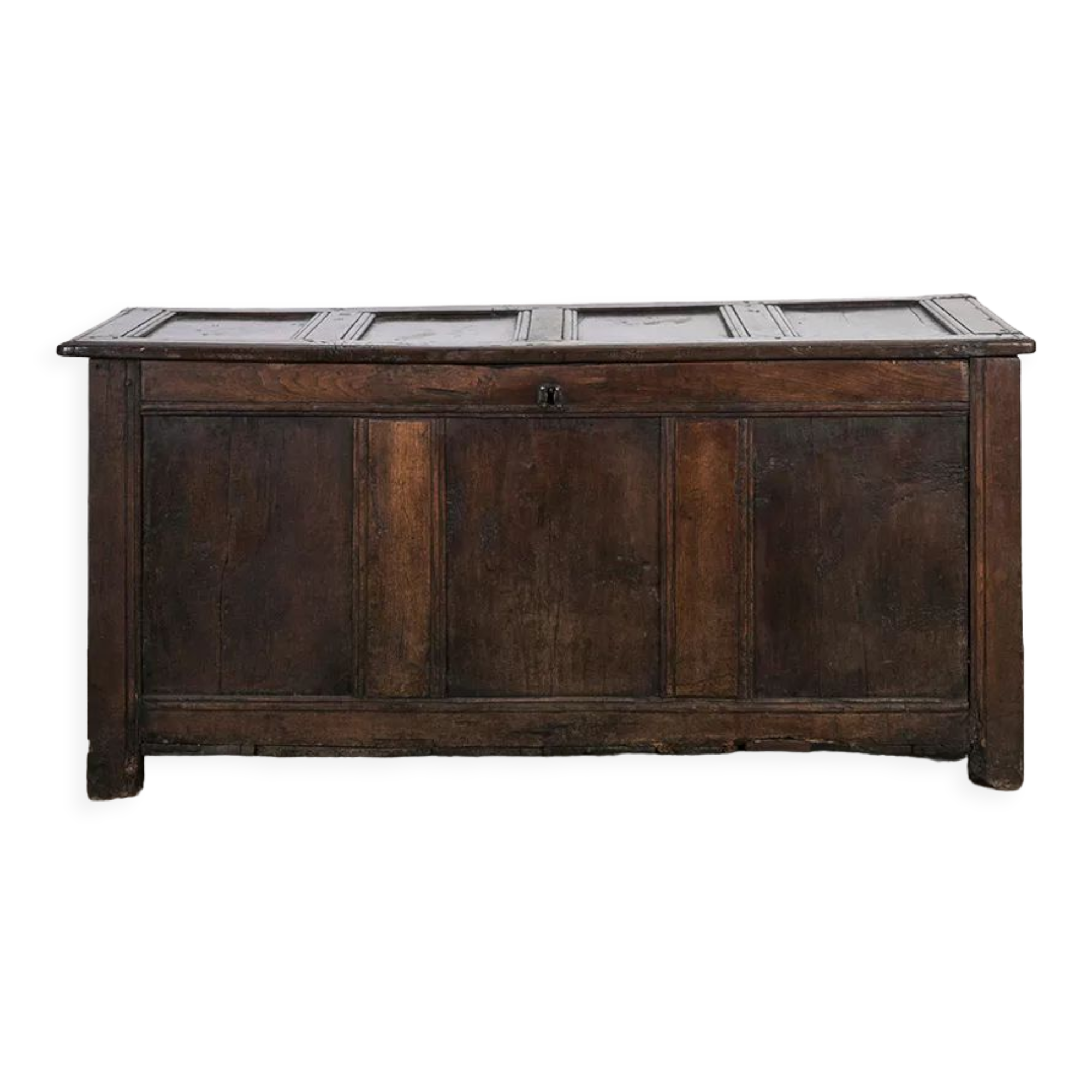 Paneled and Carved Oak Chest or Coffer
