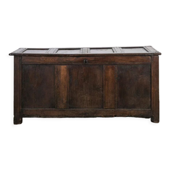 Paneled and Carved Oak Chest or Coffer