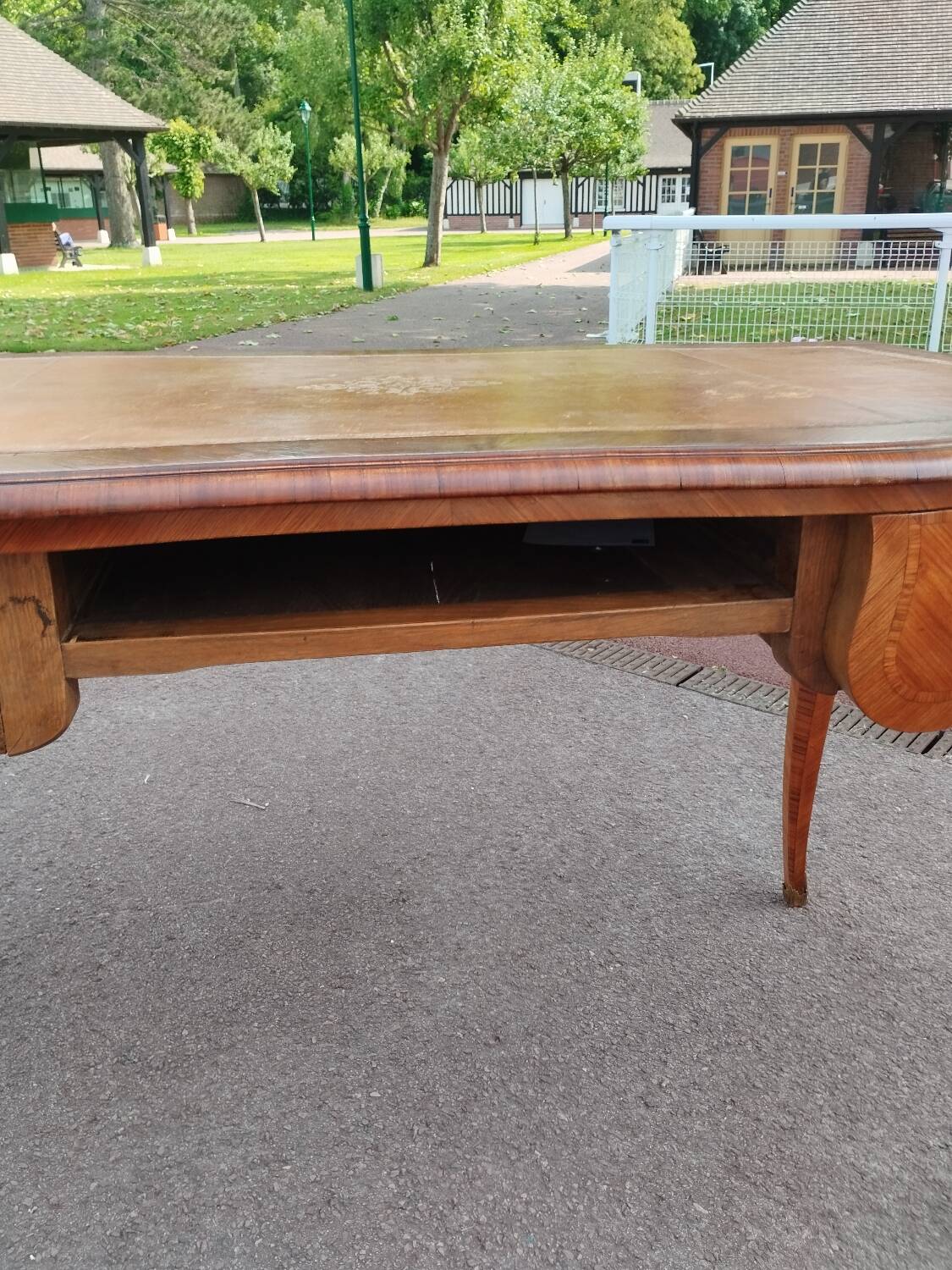 antique Louis XV style marquetry desk