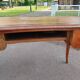 bureau plat ancien en marqueterie style louis xv