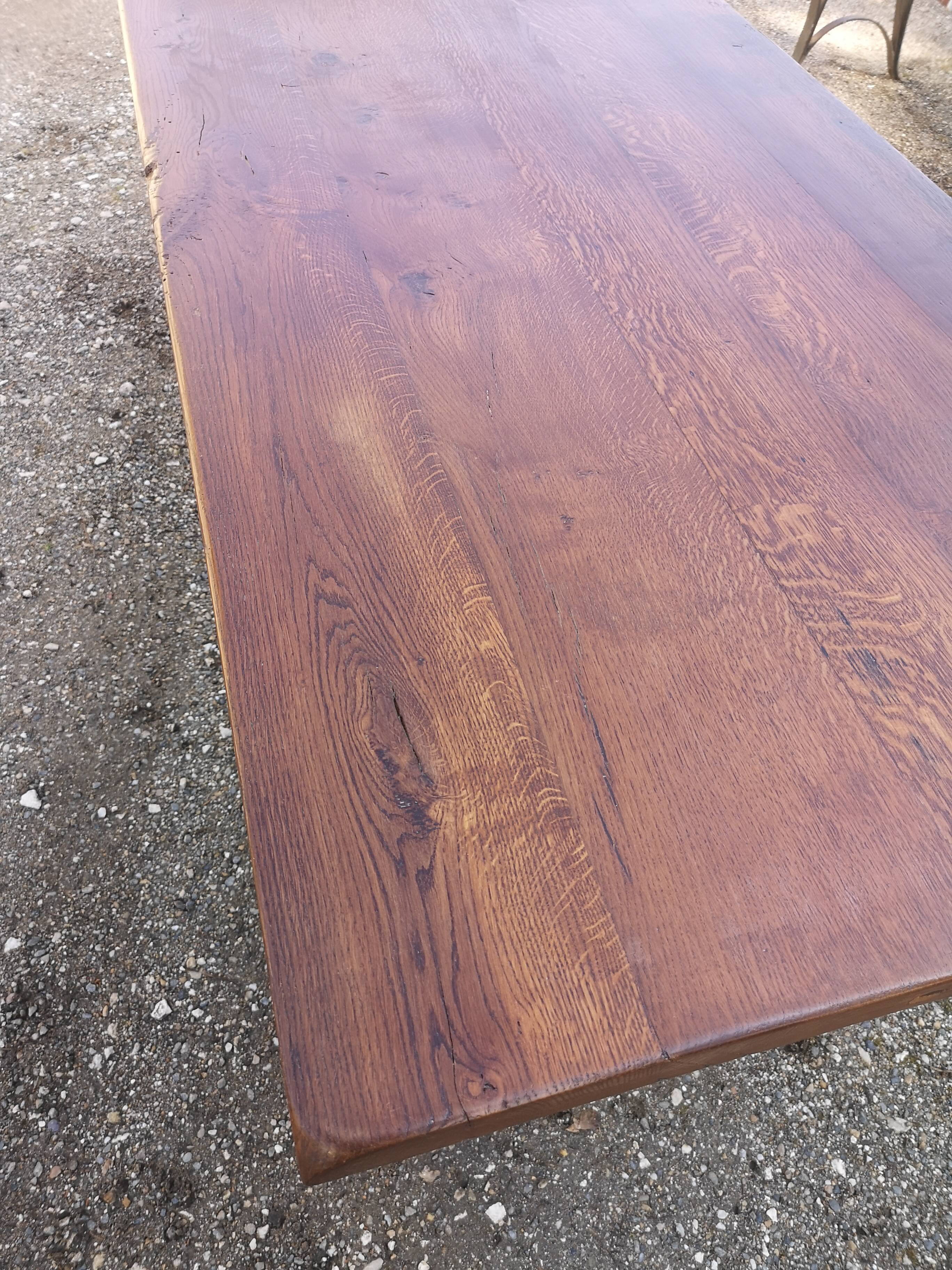 Solid oak farmhouse table